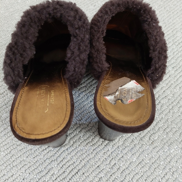 Coach suede clogs with fur - Picture 5 of 14